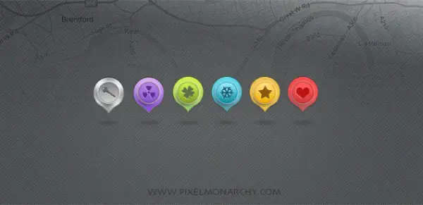 Bulb Map Markers Collection