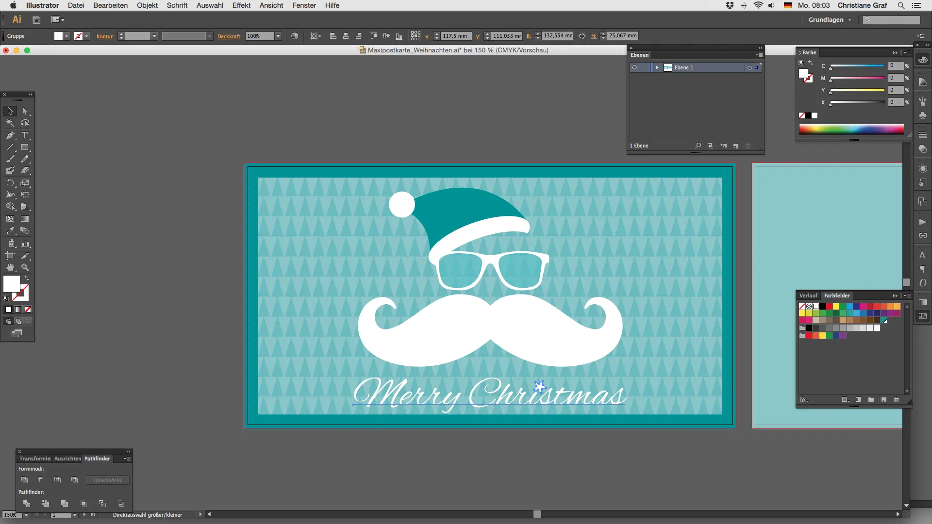 Maxikarte gestalten Schriftzug platzieren Maxikarte gestalten Schriftzug platzieren