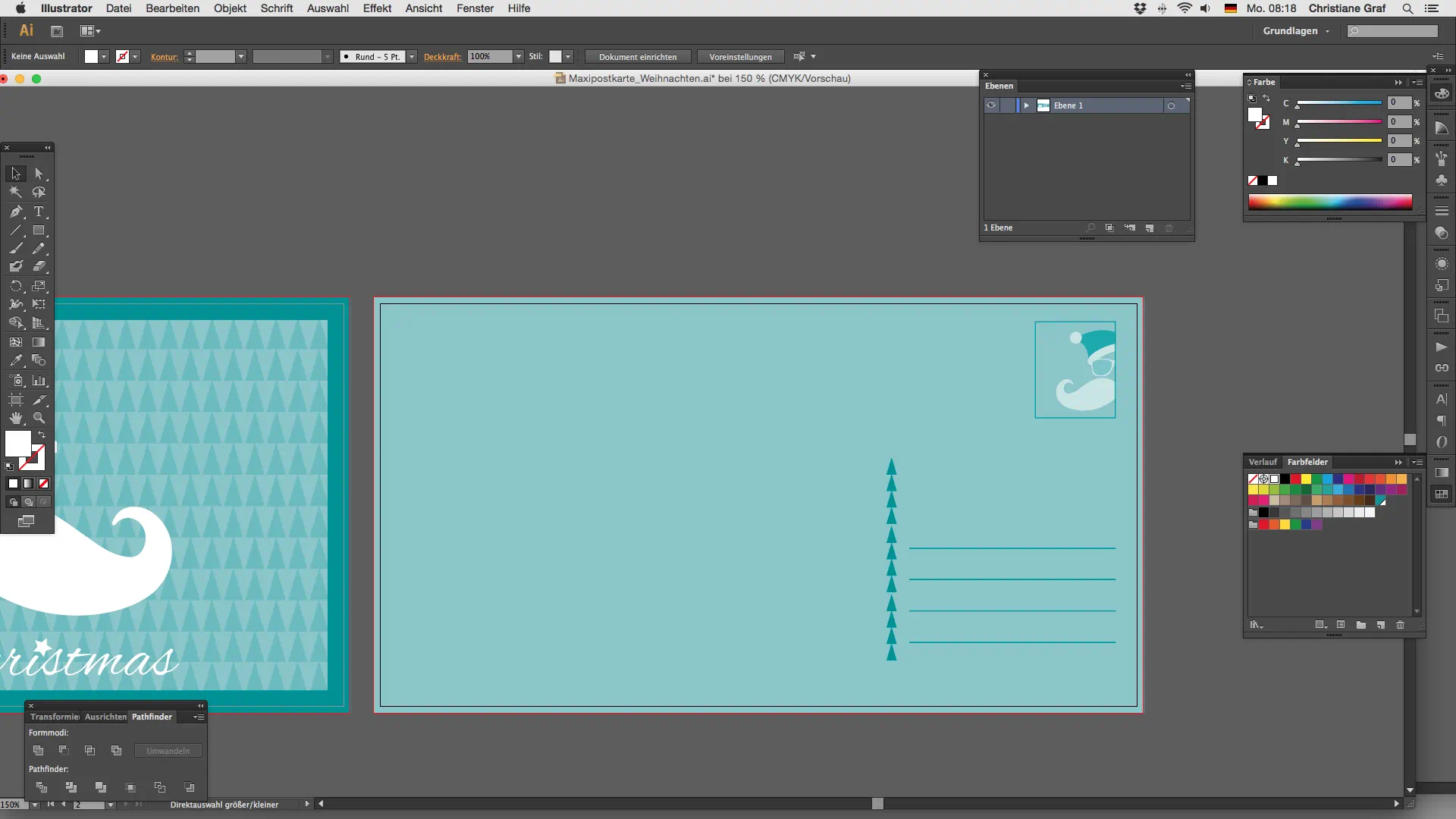 Maxikarte gestalten Rckseite gestalten