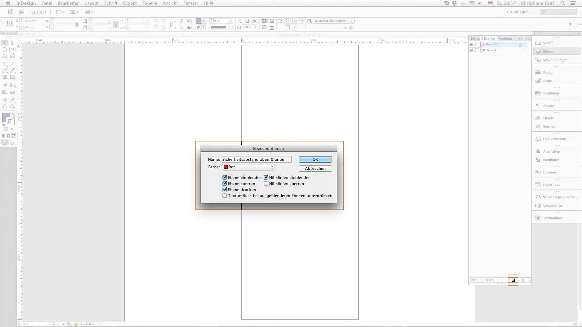 Outdoor rollup erstellen   Ebene anlegen