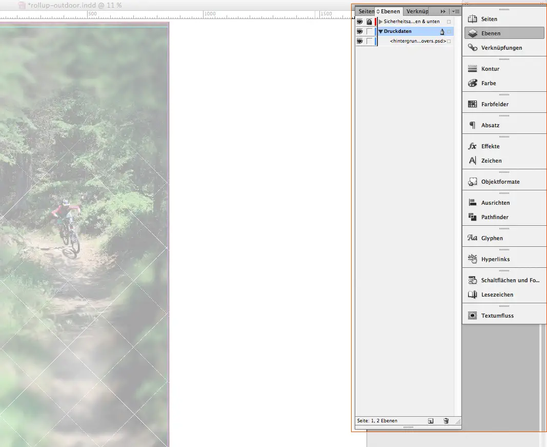 Outdoor rollup erstellen   Ebenenanordnung