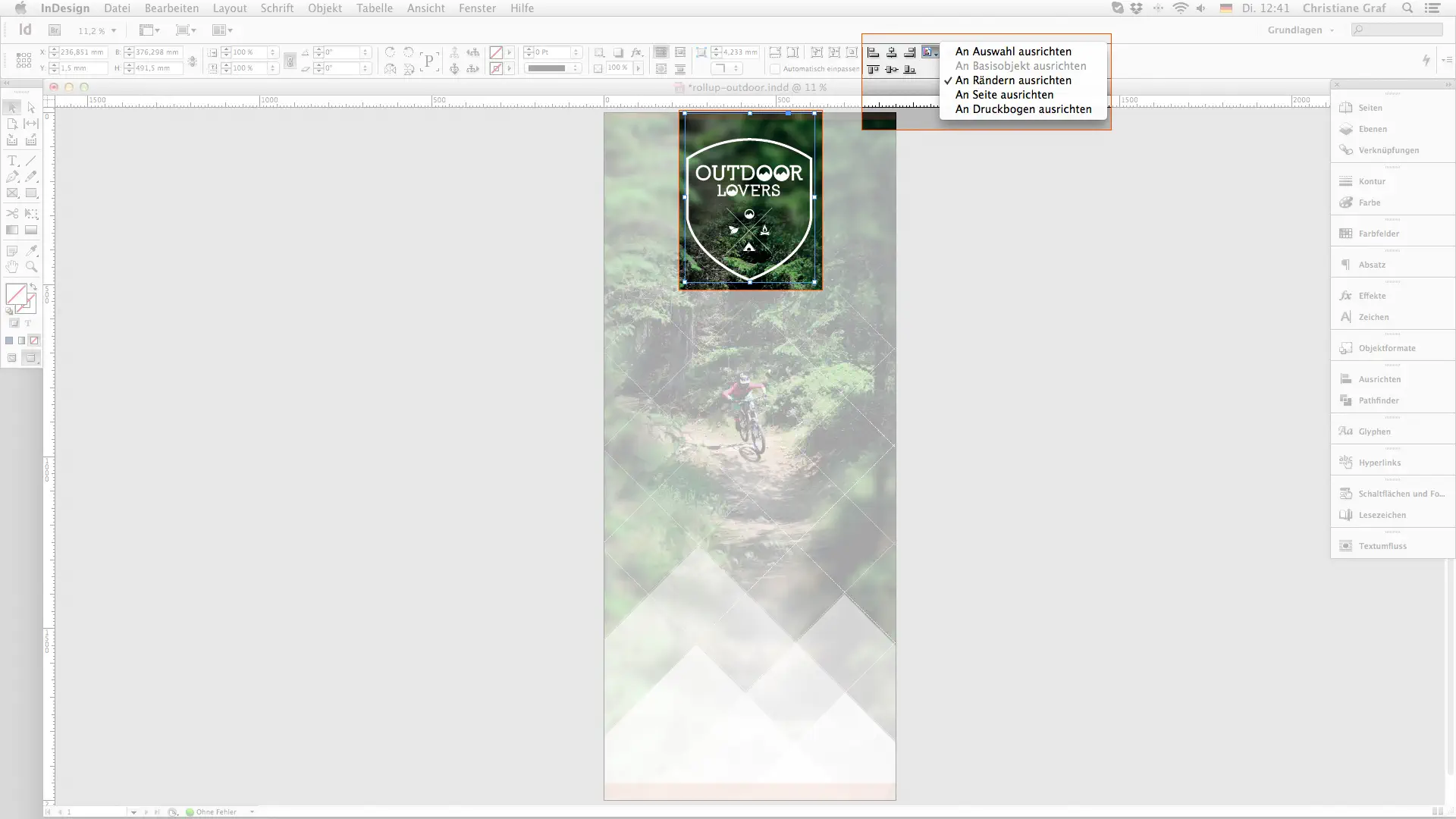 Outdoor rollup erstellen   Logoposition