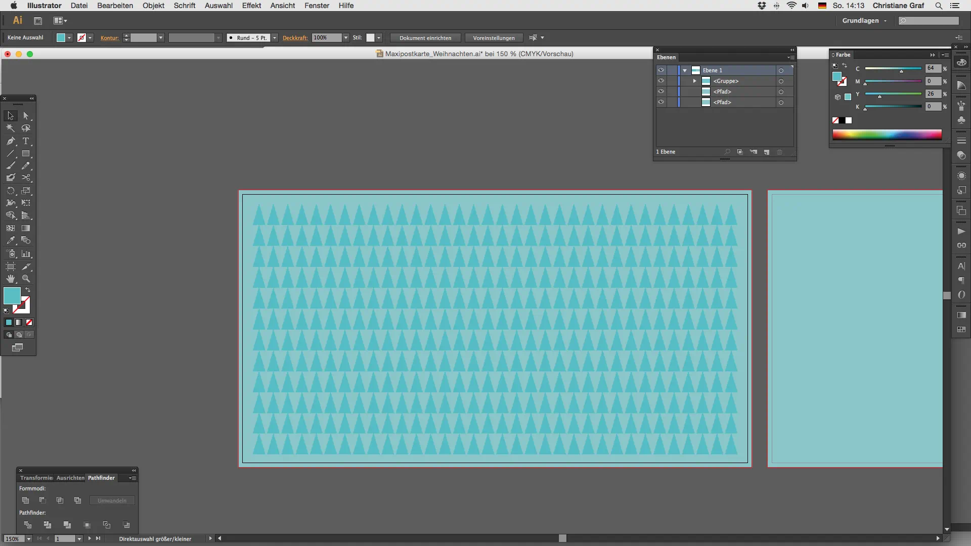 Maxikarte gestalten fertiges Muster Maxikarte gestalten fertiges Muster