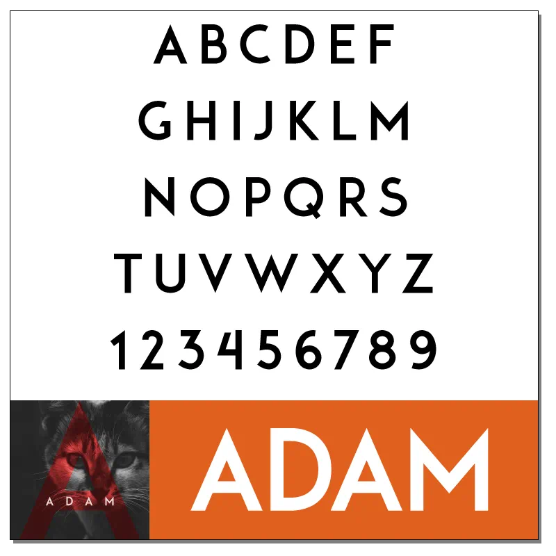ADAM Font by Shrenik Ganatra