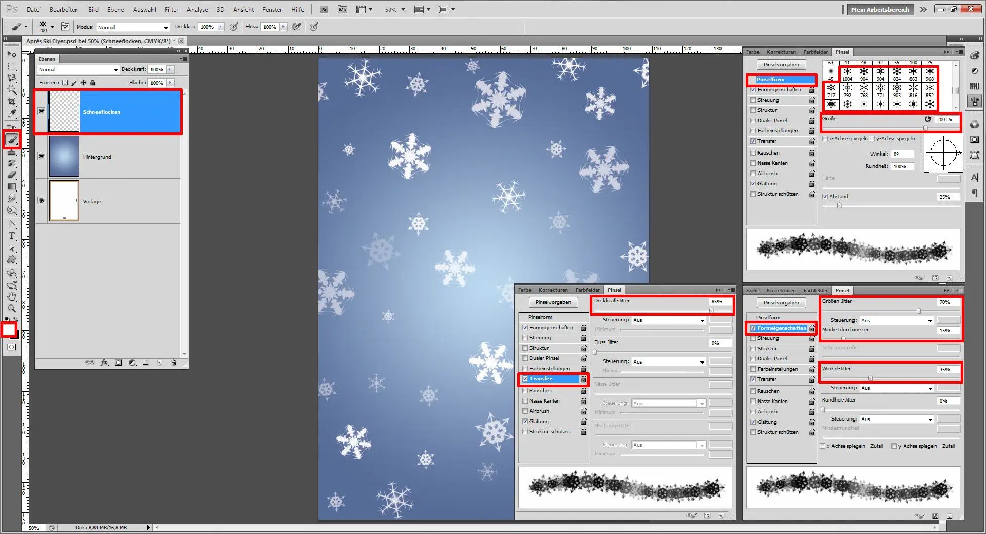 Apres Ski Flyer 02 einen winterlichen Apres ski Flyer gestalten step 2