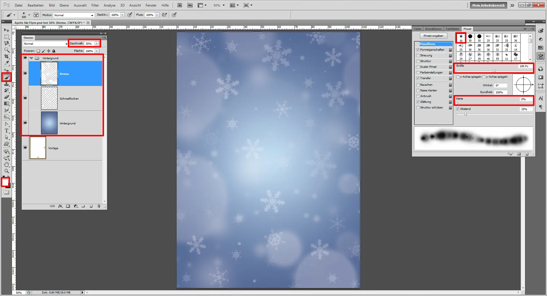Apres Ski Flyer 03 einen winterlichen Apres ski Flyer gestalten step 3