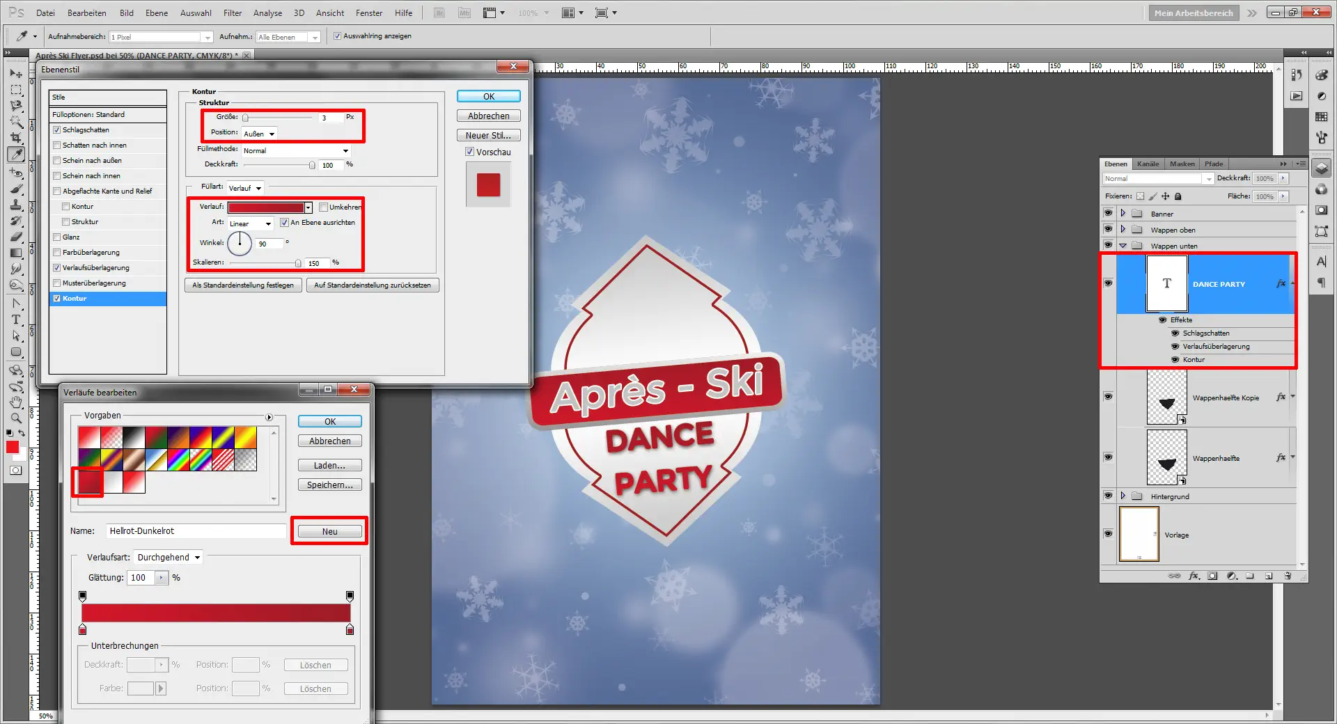 Apres Ski Flyer 08 einen winterlichen Apres ski Flyer gestalten step 8