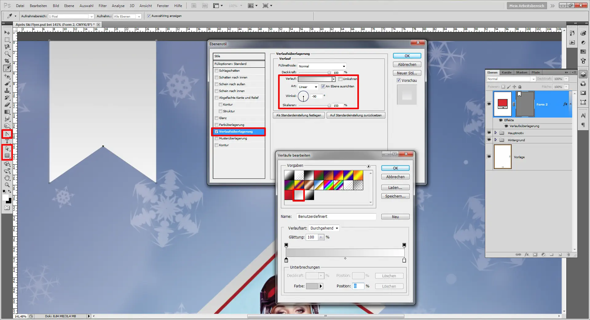 Apres Ski Flyer 10 einen winterlichen Apres ski Flyer gestalten step 10