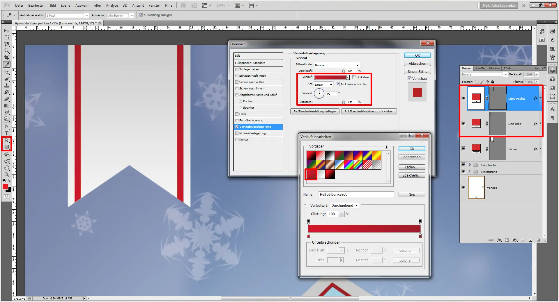 Apres Ski Flyer 11 einen winterlichen Apres ski Flyer gestalten step 11