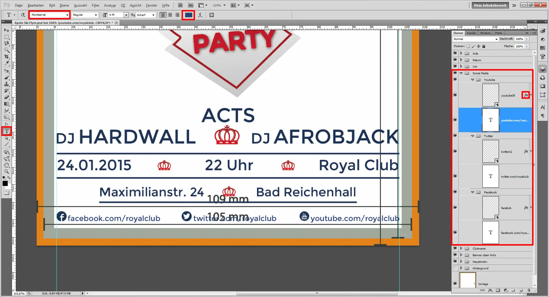 Apres Ski Flyer 18 einen winterlichen Apres ski Flyer gestalten step 18
