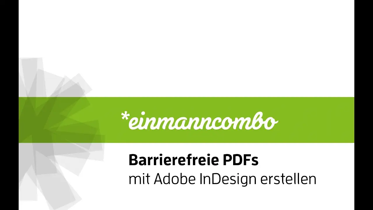 Barrierefreie PDFs mit Adobe InDesign erstellen Barrierefreie PDFs mit Adobe InDesign erstellen