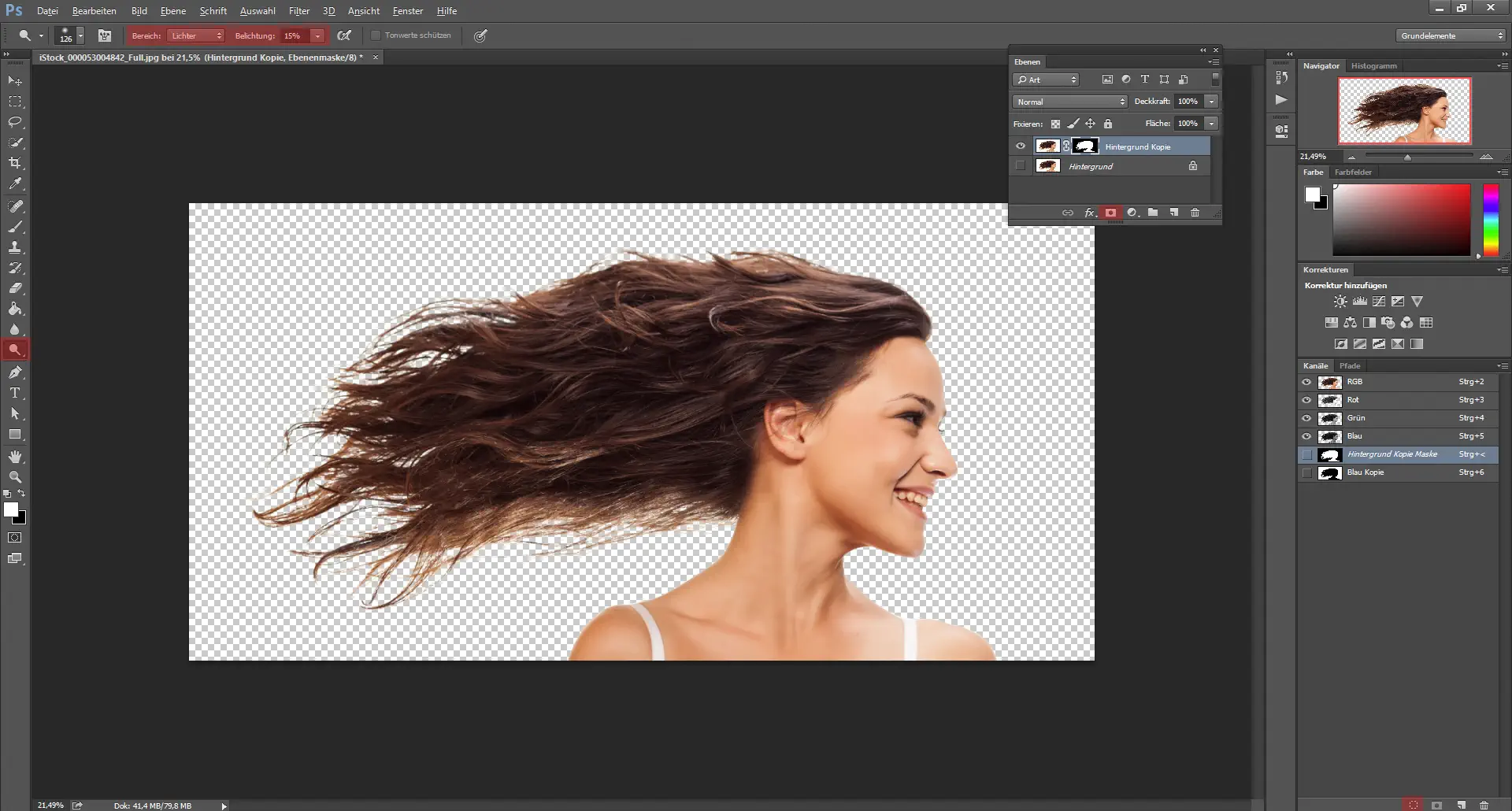 Bilder uebereinander legen 02 Digitales Silhouette Portrait mit Galaxie (2)