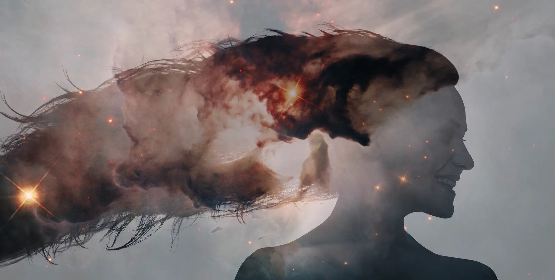 Bilder uebereinander legen 12 Digitales Silhouette Portrait mit Galaxie (11)