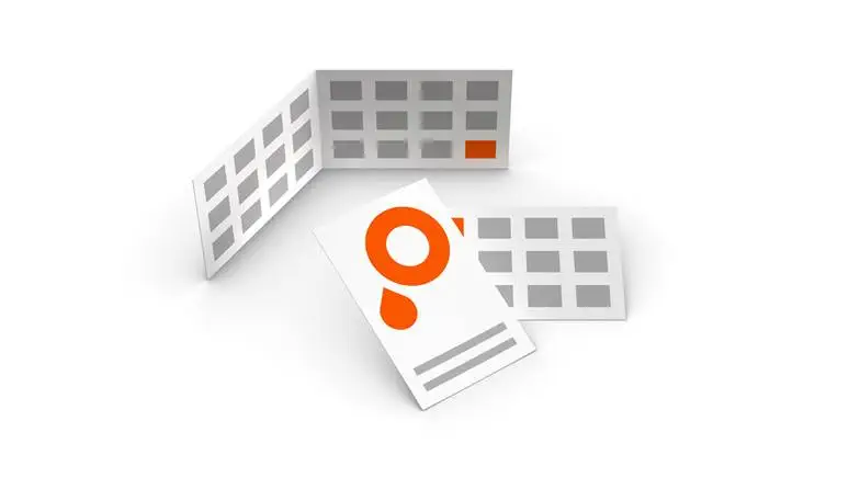 1000 vierseitige Stempelkarten