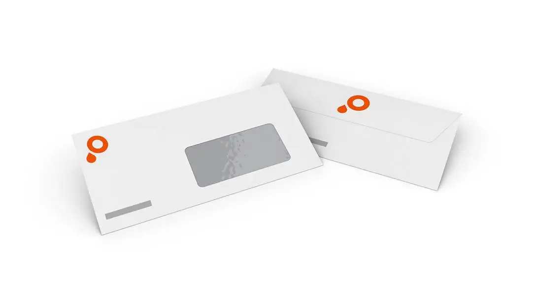 Artikel Kuverts mit Offsetpapier – Fenster rechts