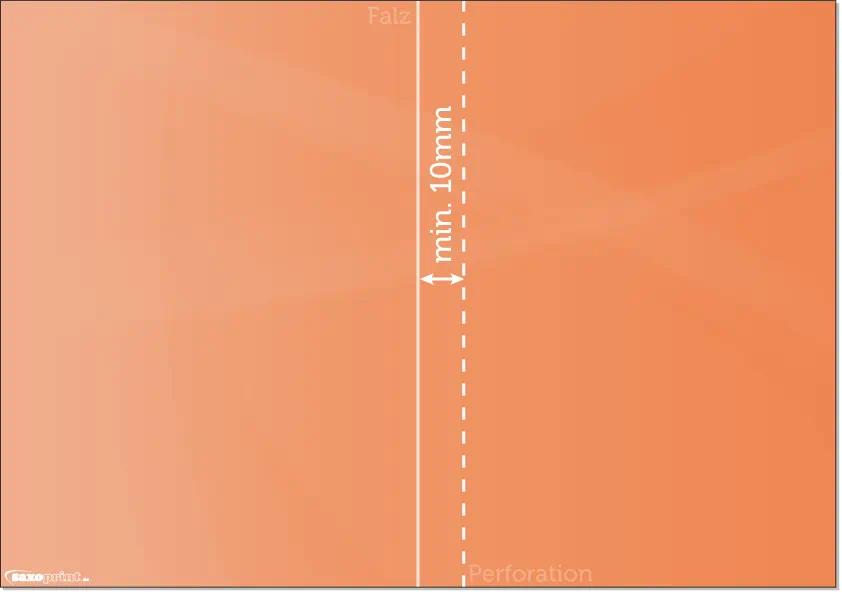 Broschuere Querformat Perforationslinien Broschuere Querformat Perforationslinien