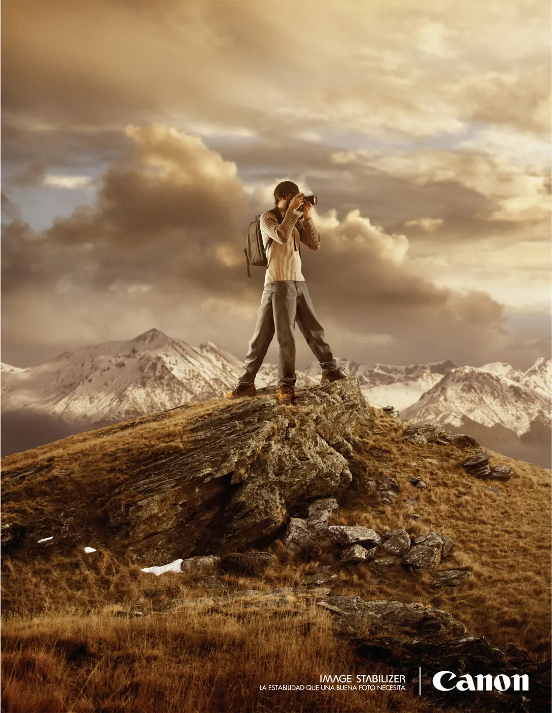 fotograf mit drei beinen