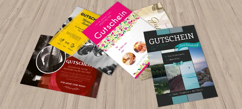 DIN A6 Vorlagen Gutschein