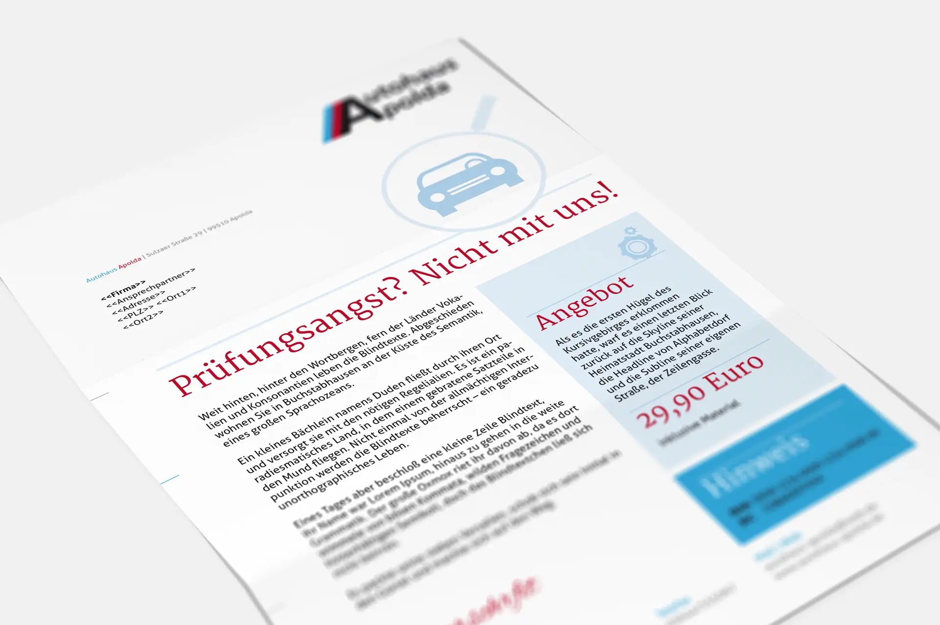 Tutorial: Gestalte einen professionellen Werbebrief