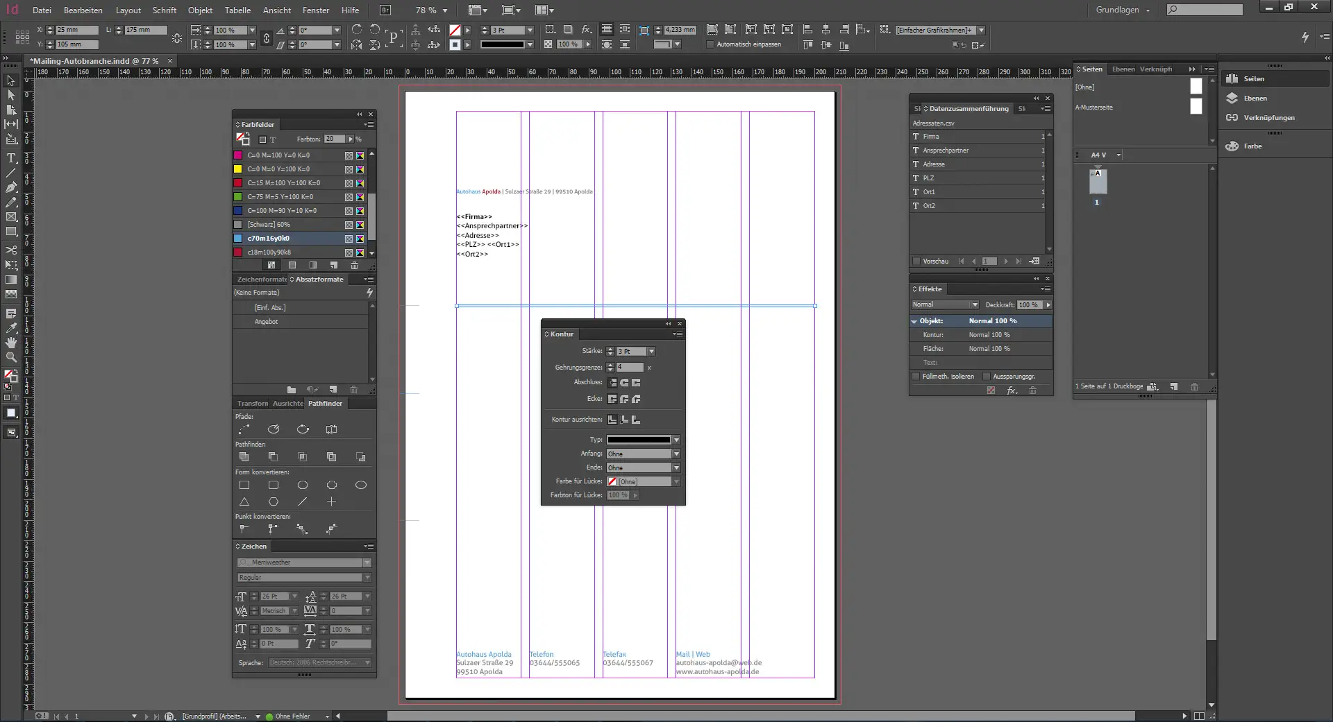 Werbebrief für ein Autohaus gestalten 11