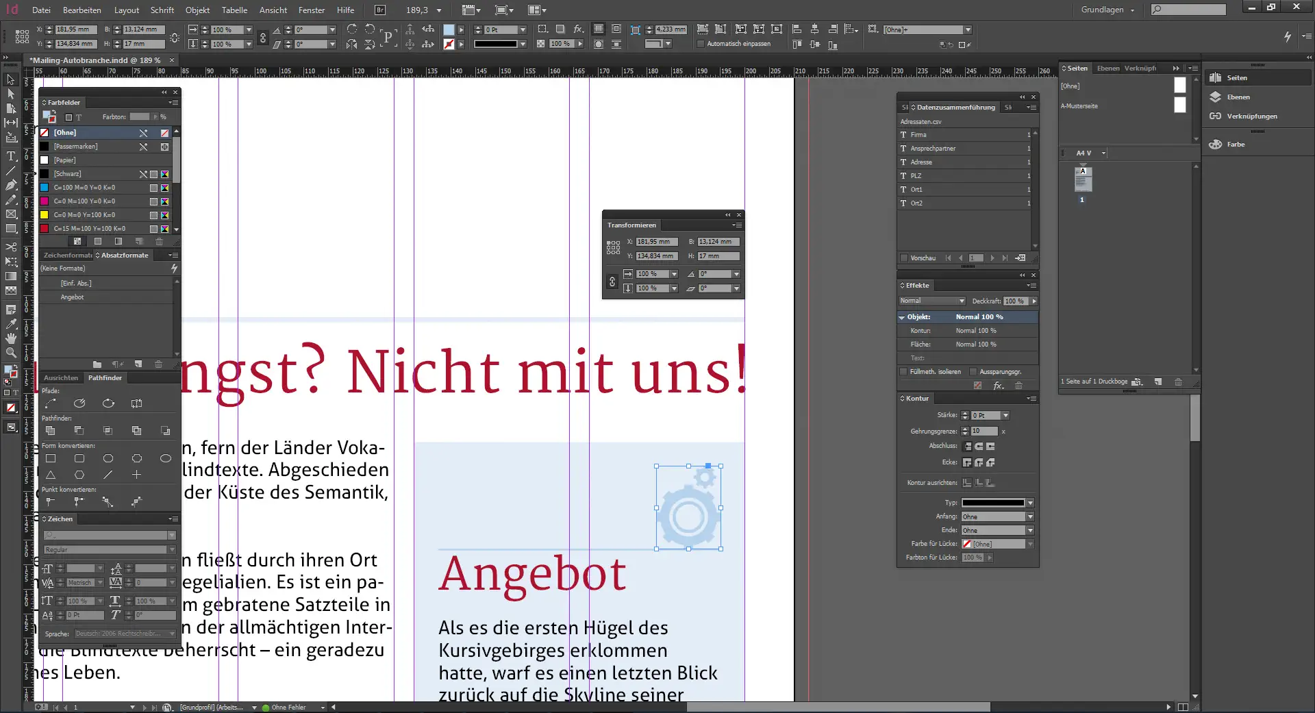 Werbebrief für ein Autohaus gestalten 16