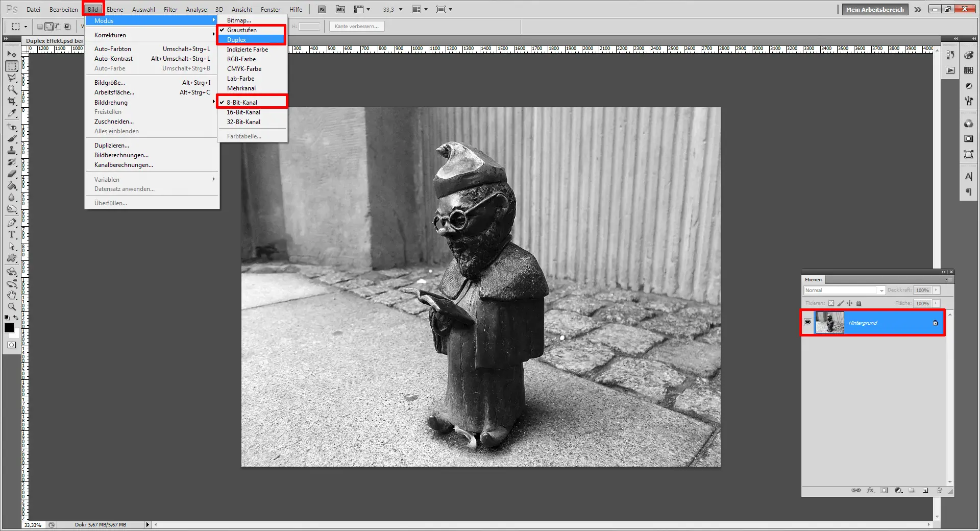 Duplex Effekt 05 Erstelle einen Duplex Effekt mit Photoshop 5