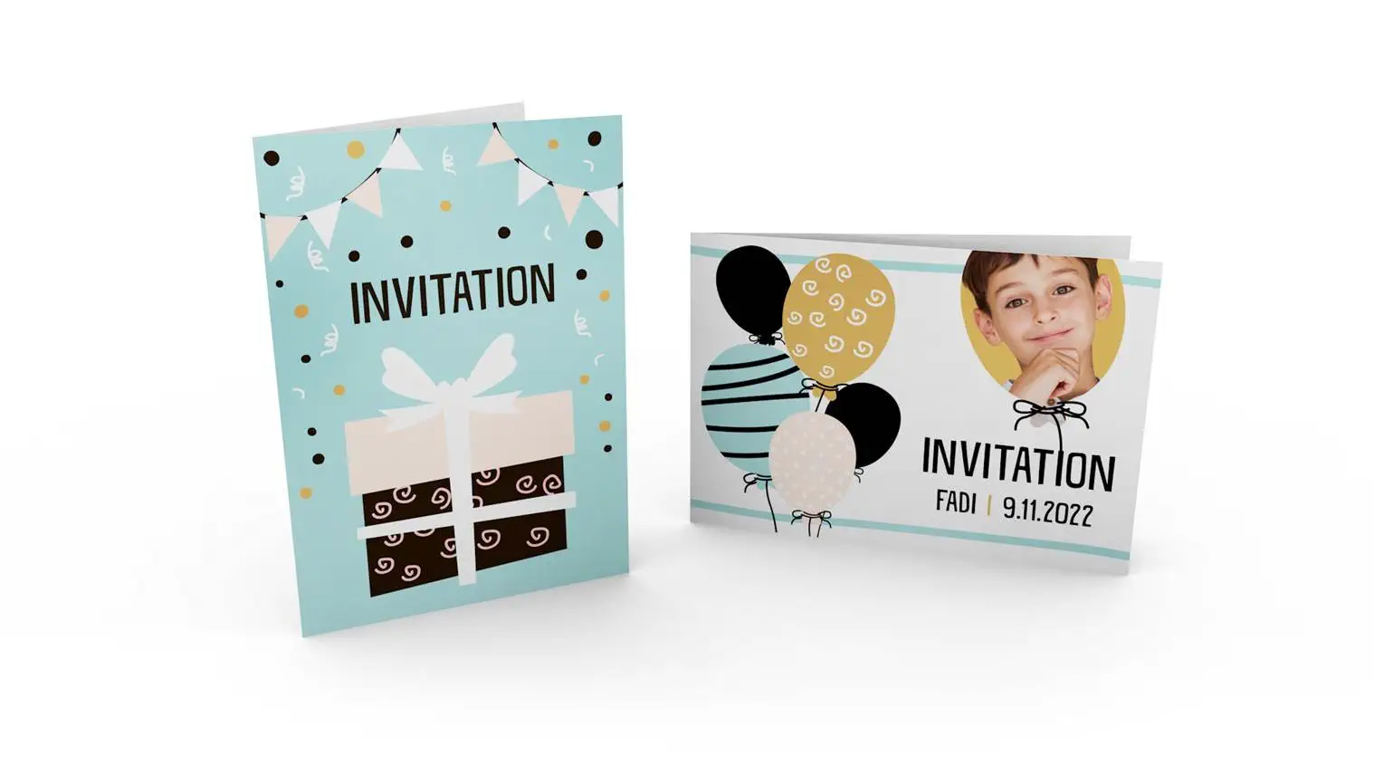 Einladungskarten im DIN-A5-Format