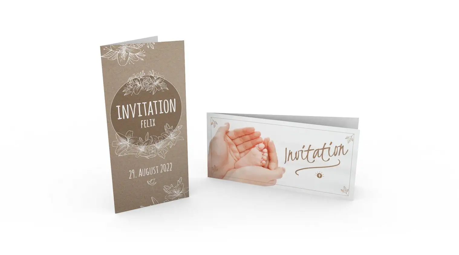 Einladungskarten im DIN-lang-small-Format