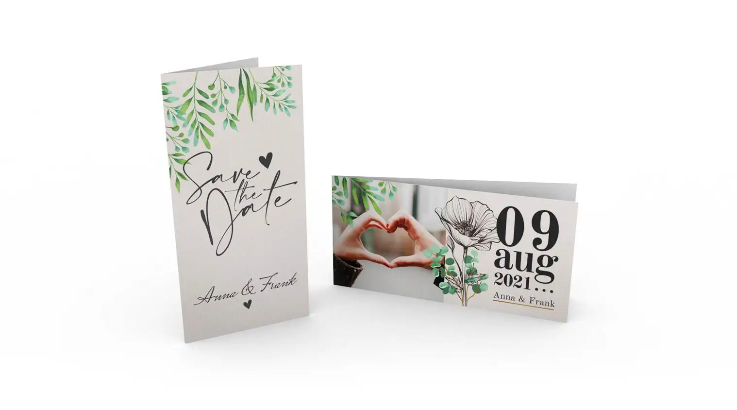 Einladungskarten im DIN-lang-Format