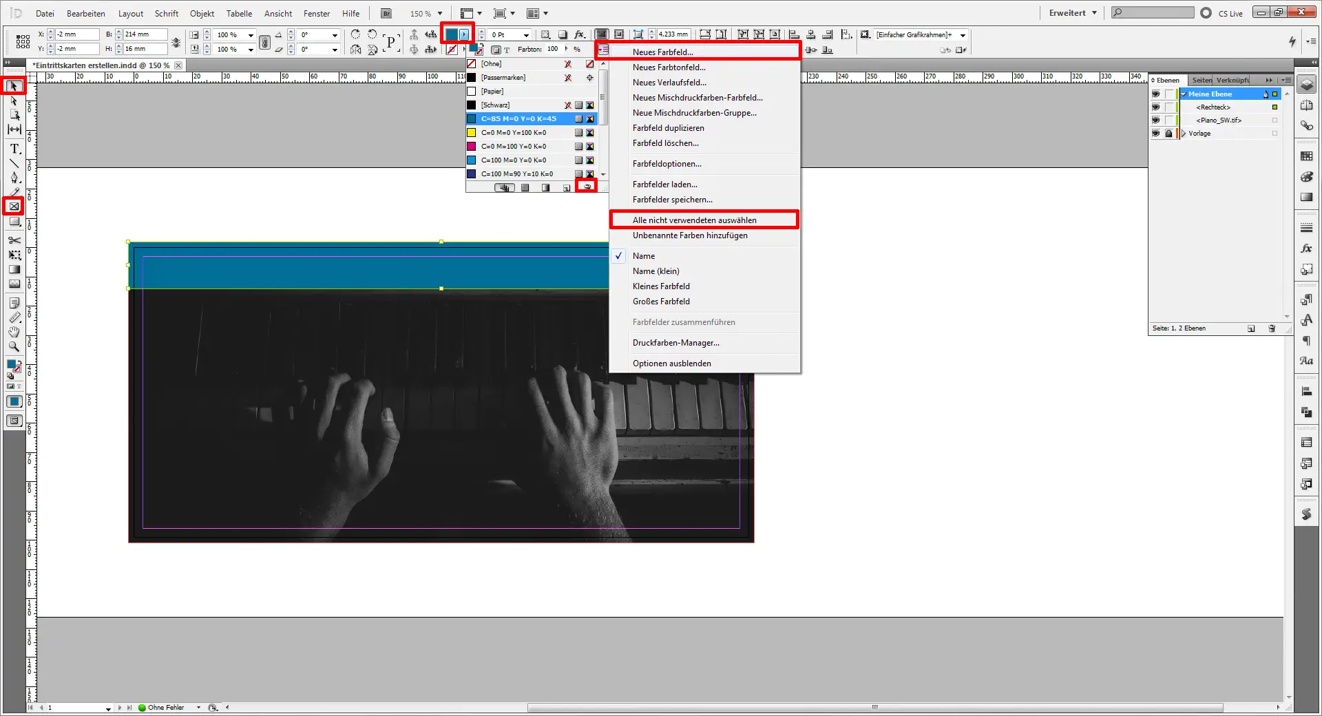 Eintrittskarten erstellen 02 InDesign Tutorial „Eintrittskarten erstellen“ (2)