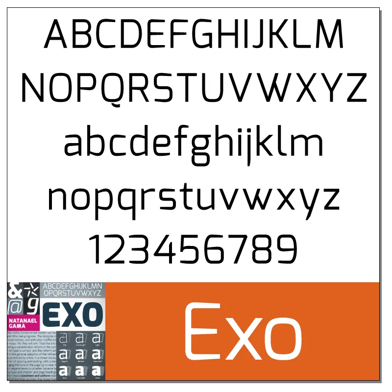Exo Font by Natanael Gama