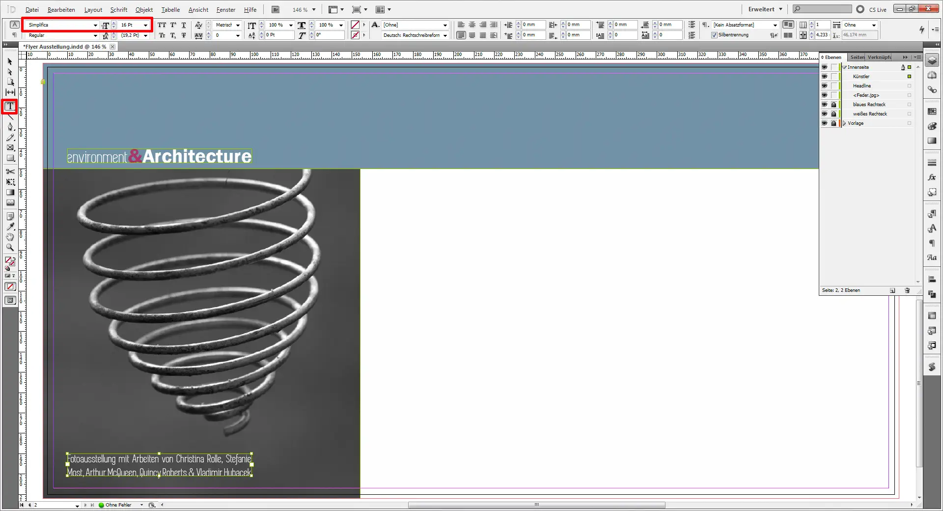 Flyer Fotoausstellung 19 Flyer für eine Austellung 19