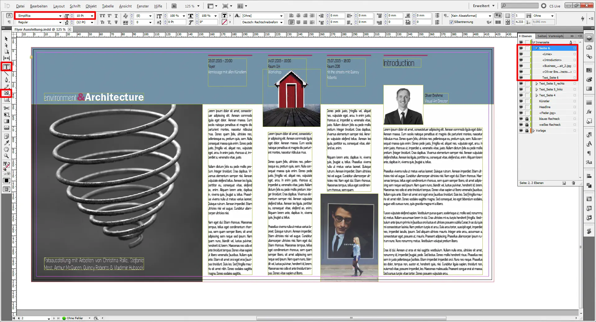 Flyer Fotoausstellung 23 Flyer für eine Austellung 23