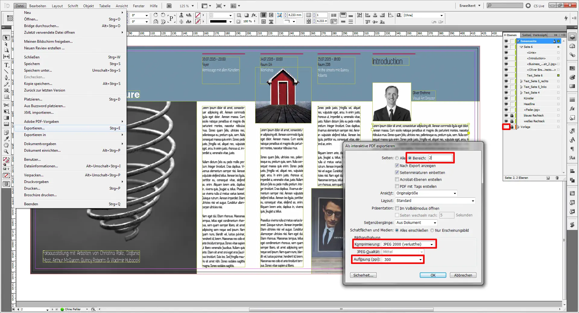Flyer Fotoausstellung 24 Flyer für eine Austellung 24