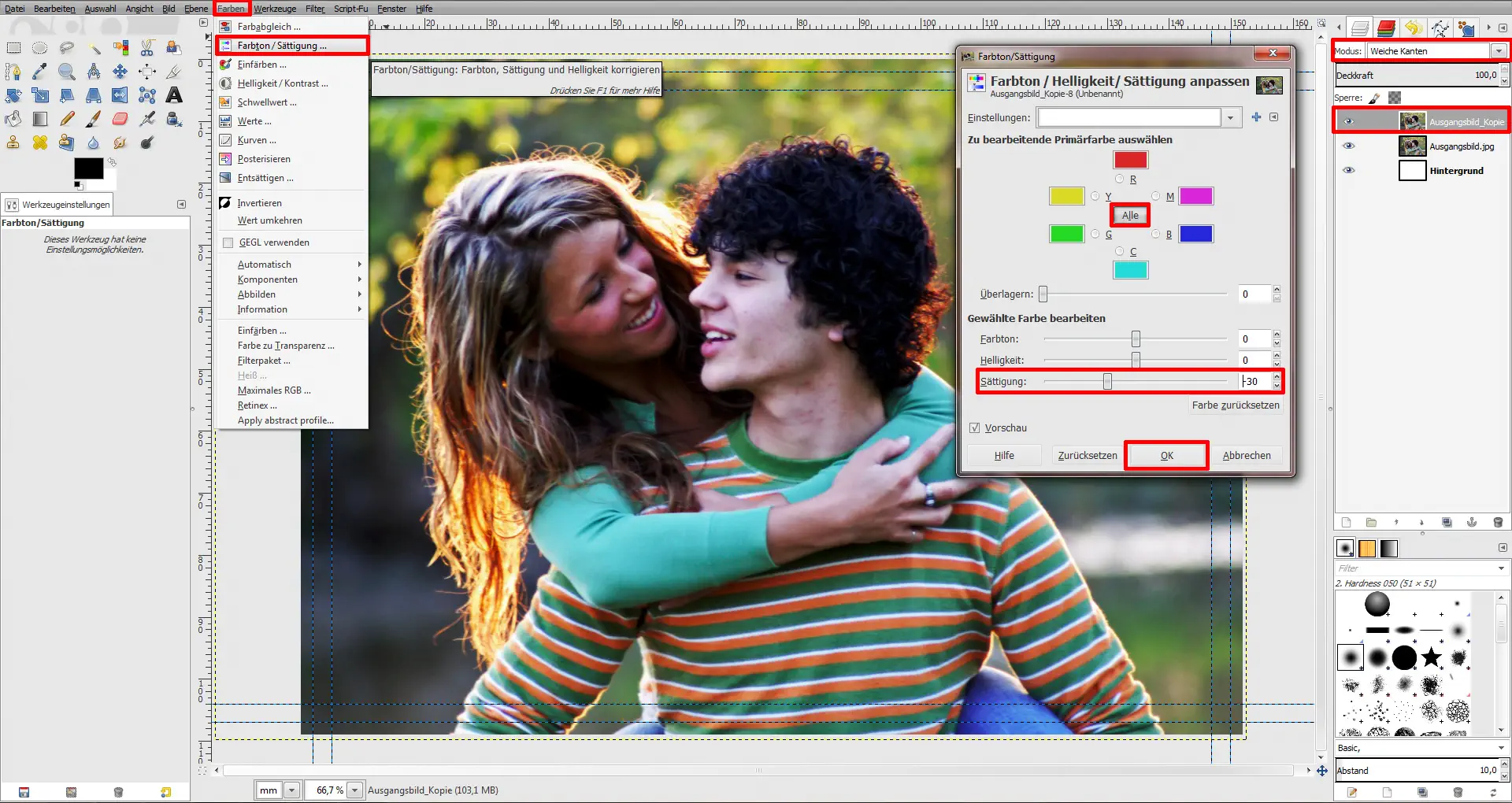 GIMP Einladung Tutorial Step 3 GIMP Einladung Tutorial Step 3