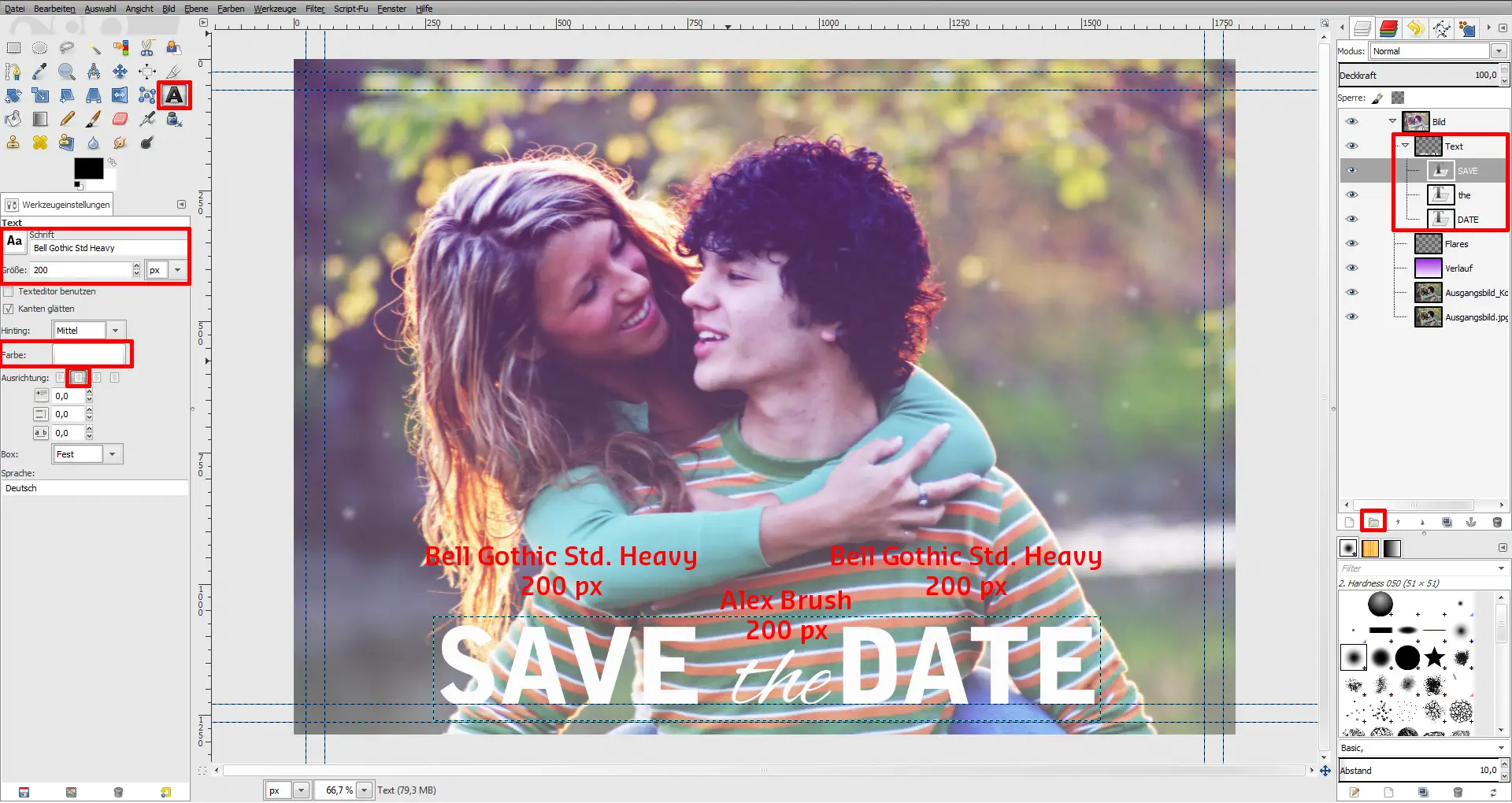 GIMP Einladung Tutorial Step 7 GIMP Einladung Tutorial Step 7