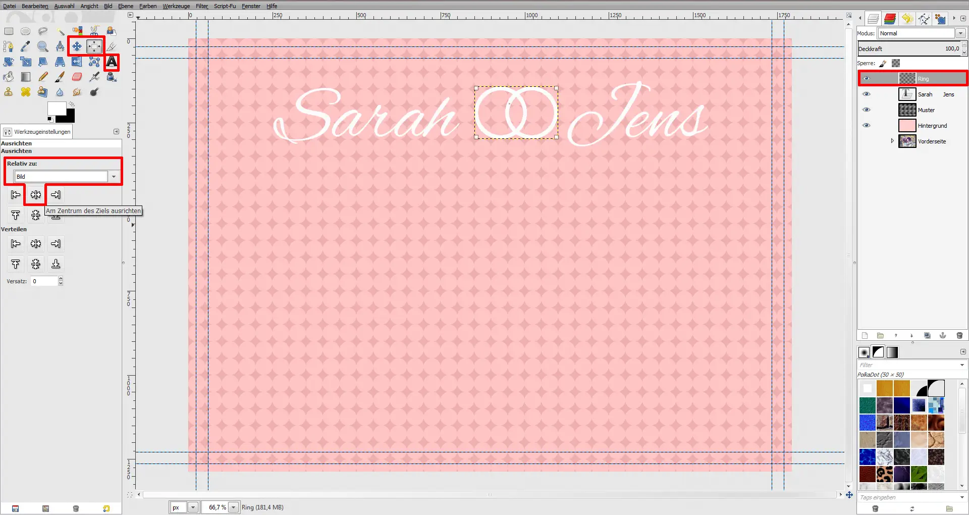 GIMP Einladung Tutorial Step 13 GIMP Einladung Tutorial Step 13