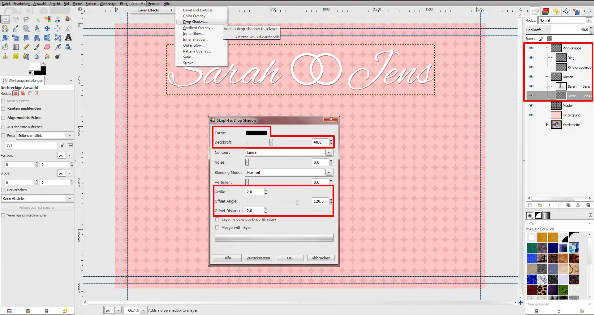 GIMP Einladung Tutorial Step 14 GIMP Einladung Tutorial Step 14