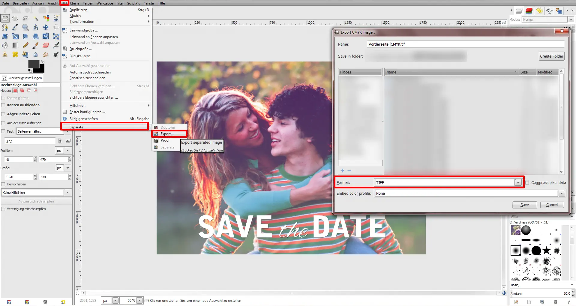 GIMP Einladung Tutorial Step 17 GIMP Einladung Tutorial Step 17