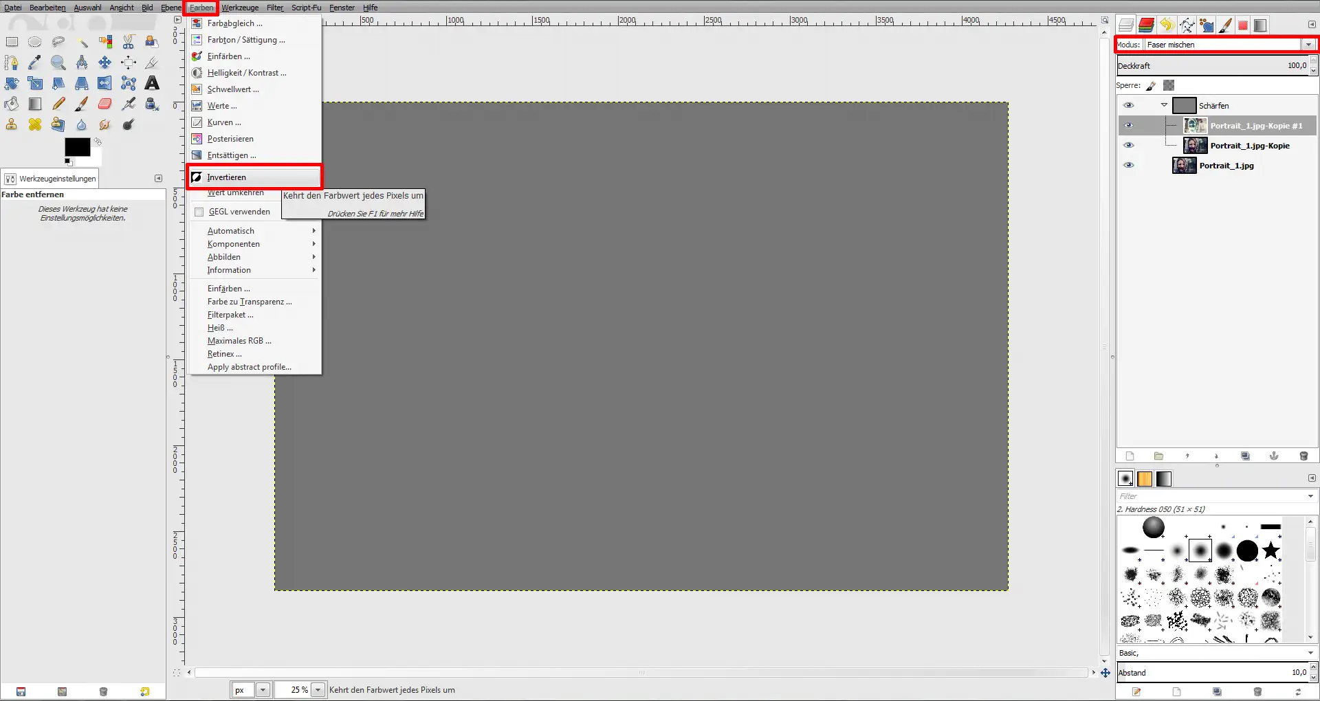 GIMP schaerfen 02 GIMP schaerfen 02