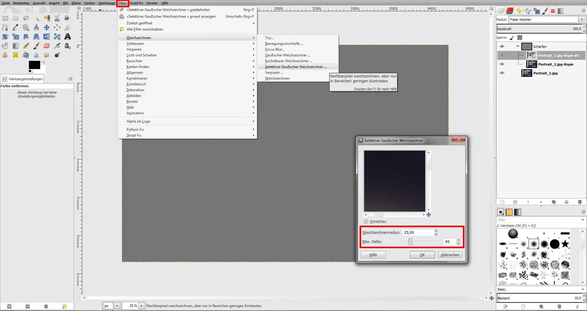 GIMP schaerfen 03 GIMP schaerfen 03