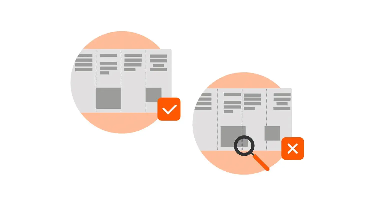 Die Gestaltungen in Ihren Daten schließen nicht mit den Falzen ab. Die Gestaltungen in Ihren Daten schließen nicht mit den Falzen ab.