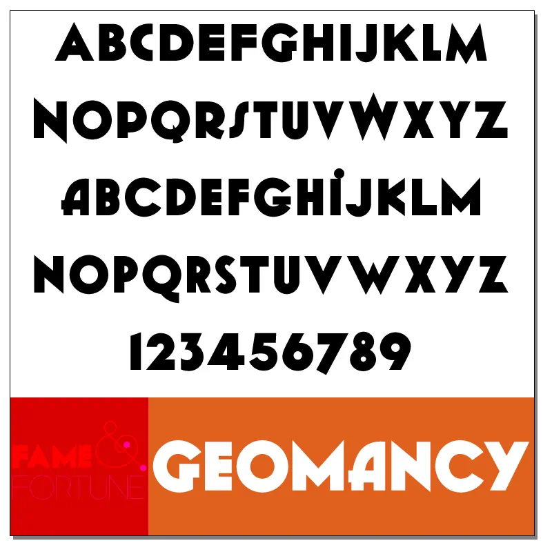 Geomancy Font by One by Four