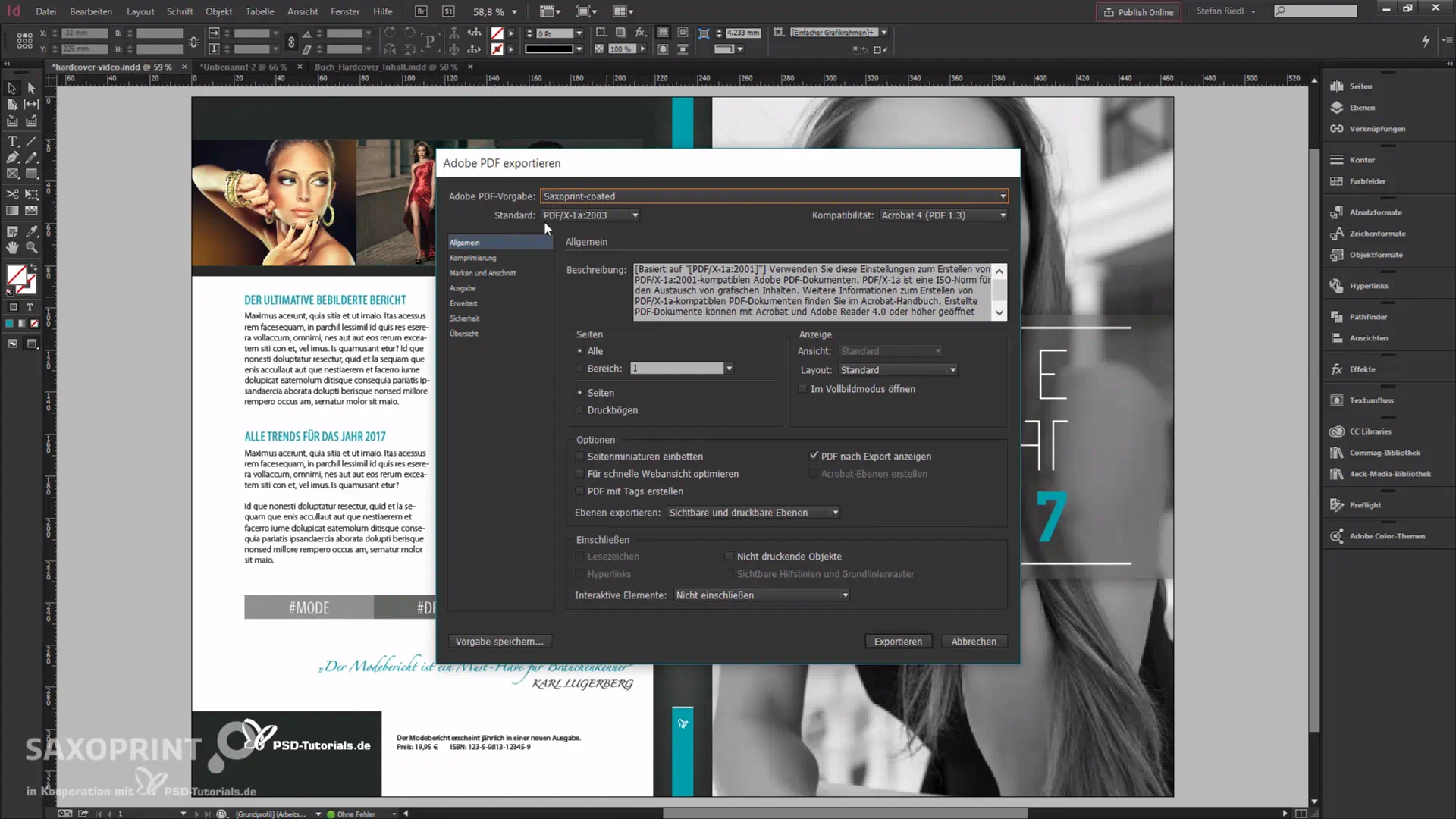 InDesign Tutorial Buch mit Hardcover gestalten 00
