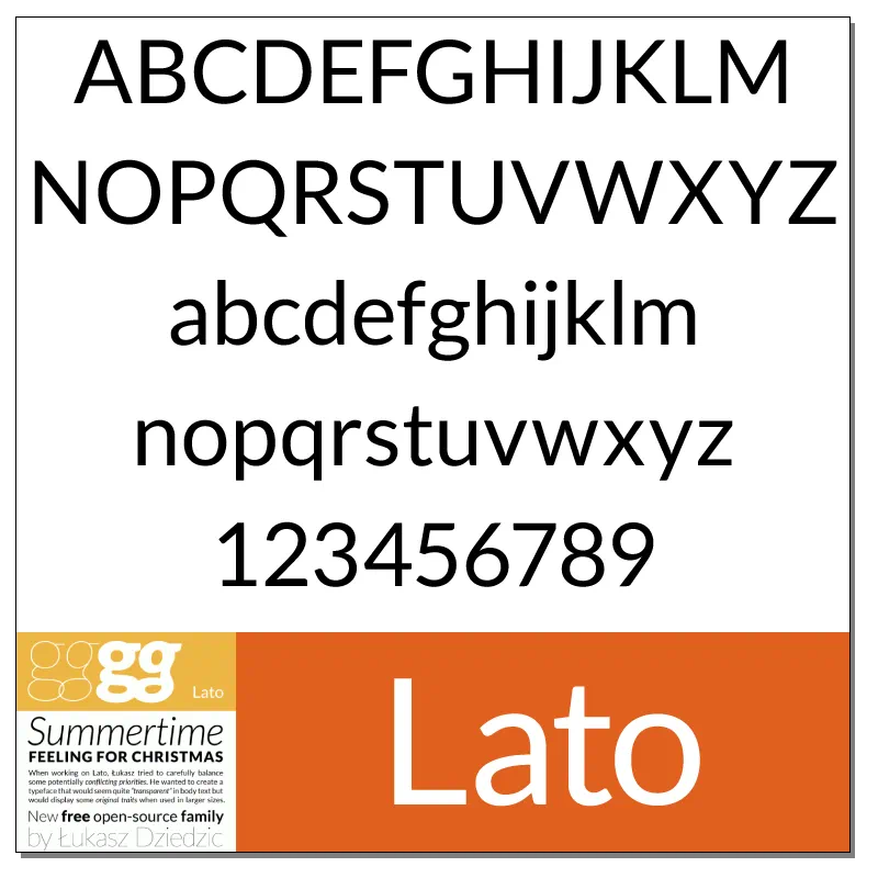 Lato Font by Lukasz Dziedzic