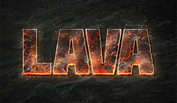 Lava Text-Effekt in Photoshop erstellen