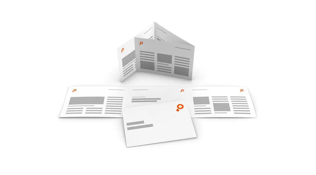 Artikel Wickelfalz-Flyer im Querformat