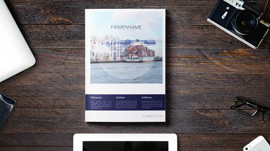 Mitarbeiterzeitung mit InDesign Template 1 Cover