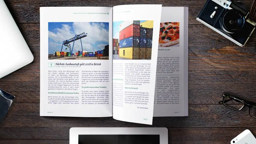 Mitarbeiterzeitung mit InDesign Template 1 Innenseite