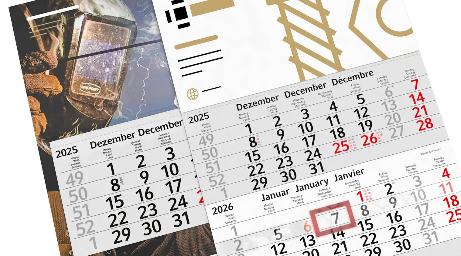 Kalendarium und Datumschieber